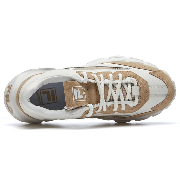 Lanvin X Fila Fashion Sneakers Comfortable Versatile Low-Top Casual Shoes Women Sneakers White Yellow F12W144145FSN