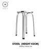 Homlly Tonii Stainless Steel Doctor Stool (Various Heights Available)