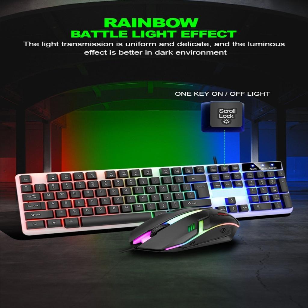 Gaming Wired Keyboard Color Matching Luminous Mechanical Feel Desktop Computer