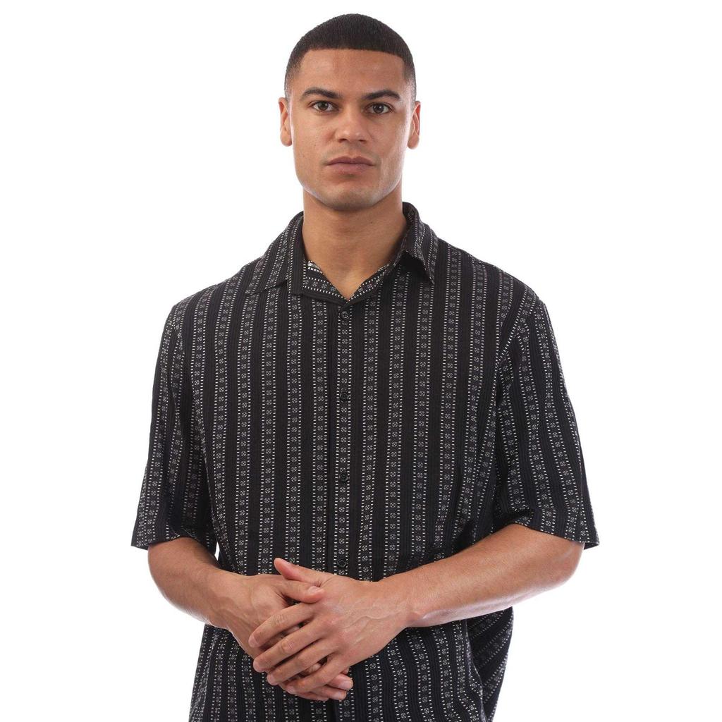 Off White Mens Arrow Stripes Bowling Shirt