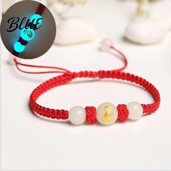 Glow In The Dark Bracelet Snake Year Lucky Red Rope