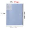 1Pcs Office Supplies A3 Paper File Folder 20/30/40 Pages Art Work Collection Organizer