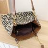 New Korean bag women's casual fashion leopard print messenger bag tote bag lazy versatile retro shoulder bag