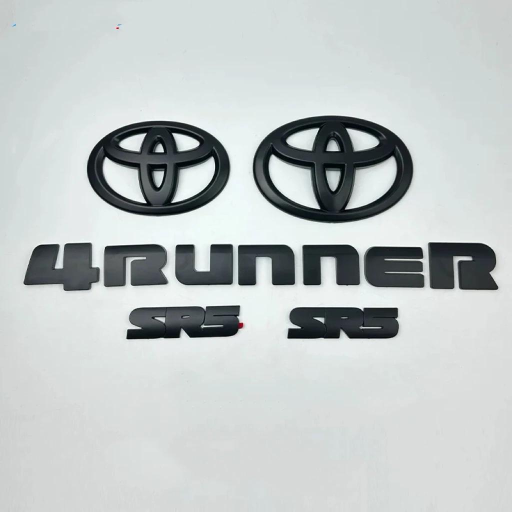 5Pcs/9PCS ABS OVERLAY logo Emblem for Toyota 4runner TRD off-road vehicle front grille luggage wing sticker modified accessories matte black