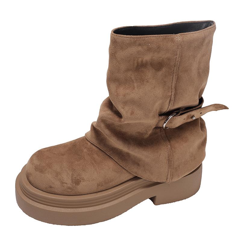 Queen Fan Versatile Premium Platform Martin Boots Women's 2025 New Summer Skirt Maillard Boots