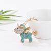 Diamond-studded Unicorn Keychain, Metal Handbag Pendant, Alloy Pendant Jewelry