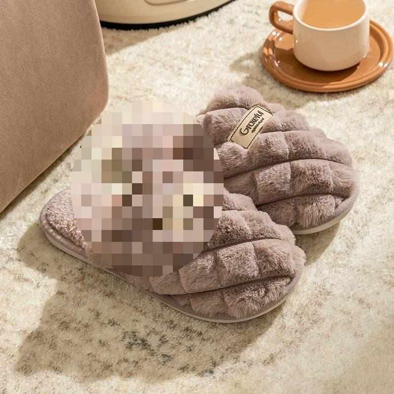 Trendy Cotton Non-Slip Indoor Slippers for Women & Couples, Perfect for Autumn and Winter