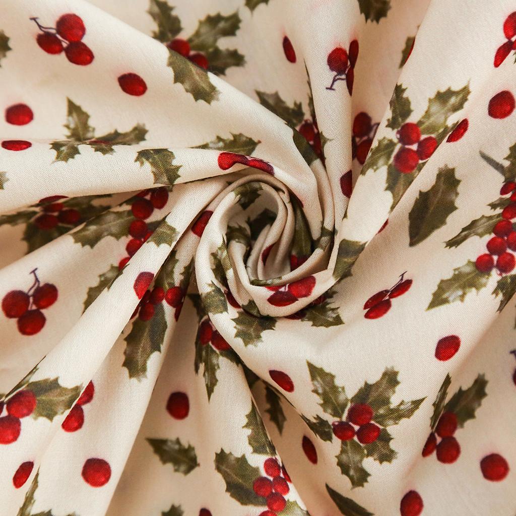 150x50/200cm Christmas Printing 100% Polyester Fabric Making Christmas Gift Wrapping Tablecloths New Year Home Decor Cloth