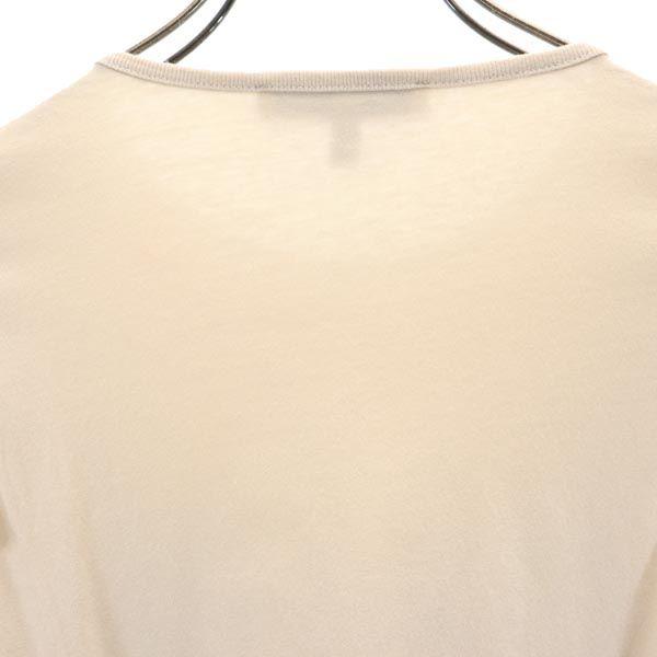 SEE BY CHLOE Logo Print Long Sleeve T-shirt 38 Beige Ron T Women Used