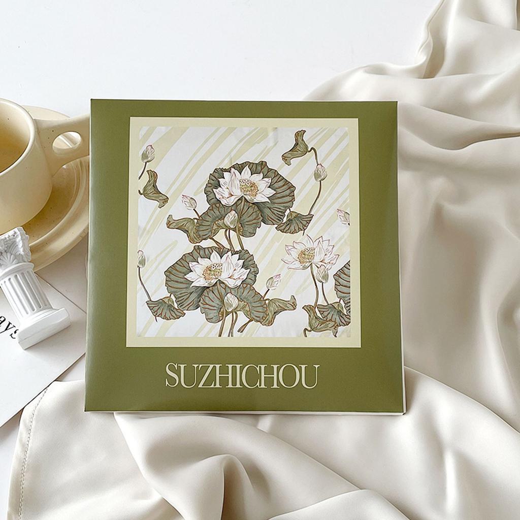 Simulated Silk Silk Scarf Square Scarf Women's Korean Edition Fashion Letter Printed Small Square Scarf Workplace Decoration Scarf