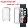 For Honor Band 6 Protective Case, TPU Full Cover Screen Watch Shell Suitable for Huawei Band7/8/9/10 Smartwatch Accessories