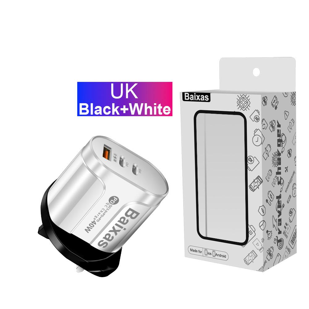 Universal Charger with US, EU, UK, AU Compatibility - Original Power Adapter with 1 USB-A and 2 USB-C Ports.