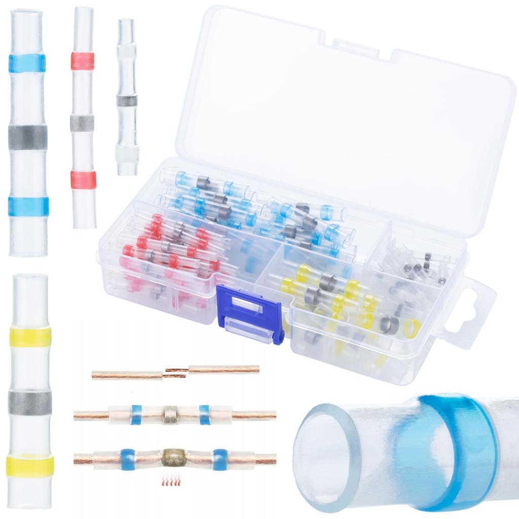 Set of 100 Heat Shrink Tubing with Tin In an Organizer