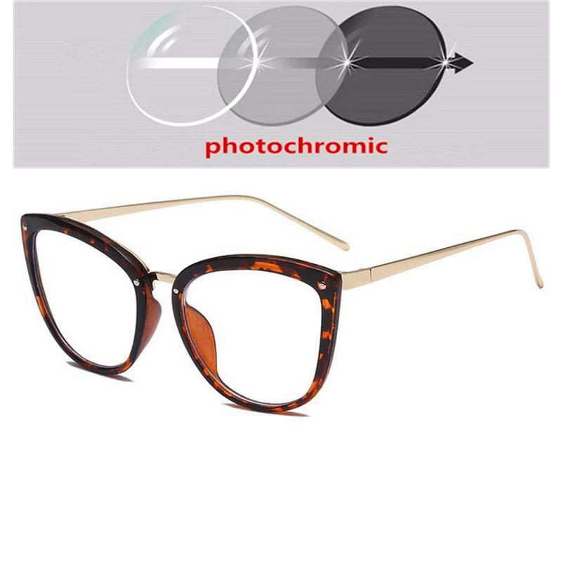 Spring Hinge Women Cat Eye Prescription Glasses For The Nearsighted Anti Blue Rays Myopia Spectacles Power 0 -0.5 -0.75 To -6.0