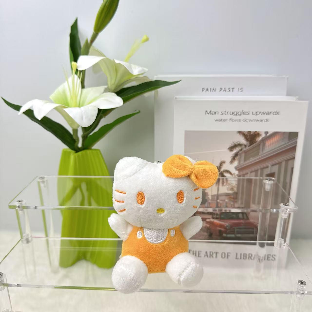 

Hello Kitty Cat Plush Doll Keychain - Cute Gift for Girls 12CM Regular Chain жовтий/помаранчевий