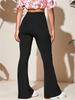 European & American Women's Casual Knitted Flared High Waist Yoga Pants