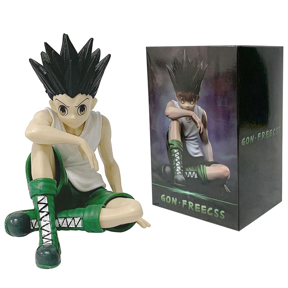 Full Time Hunter Anime Character Sitting Posture Qiben Sitting Posture Xiaojie Handheld Desktop Ornament PVC Trendy Toy Model