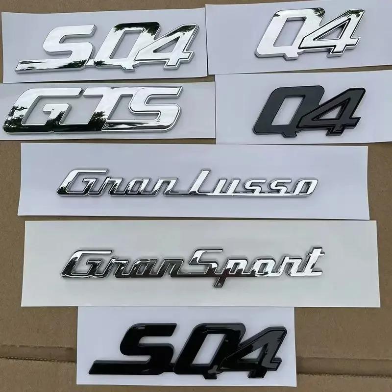 ABS Car Rear Trunk Letters Logo Emblem Badge Sticker For Gransport Granlusso Quattroporte GTS SQ4 Q4 Granturismo Sport