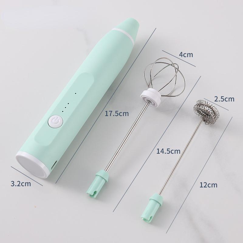 

Електричний збивач для яєць Збитий коров’ячий бабусиний барботер для випікання торта Шоколадне картопляне пюре Змішувач для яєць Ручна бездротова модель