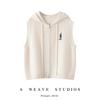 Women's Versatile Knit Hooded Vest Cardigan for Autumn/Winter