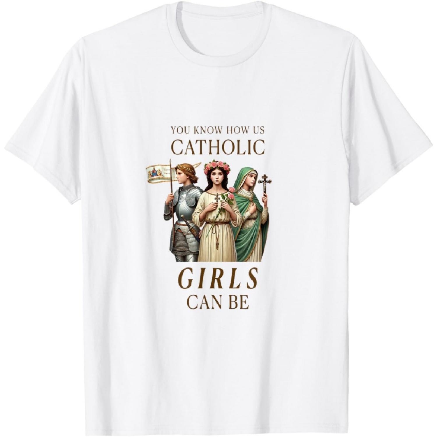 Католические Девушки Святые Жанна д Арк, Роза Лимская, Филомена Футболка S белый