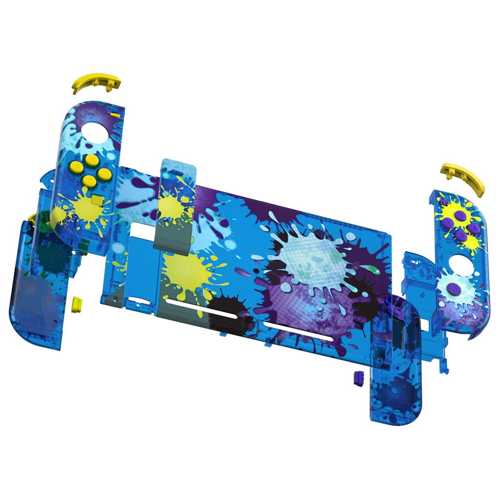 Custom DIY Replacement Case Shell Compatible with eXtremeRate Comes with Patterned Back Holder Handle Controller Full Button Set Switch, Plate,