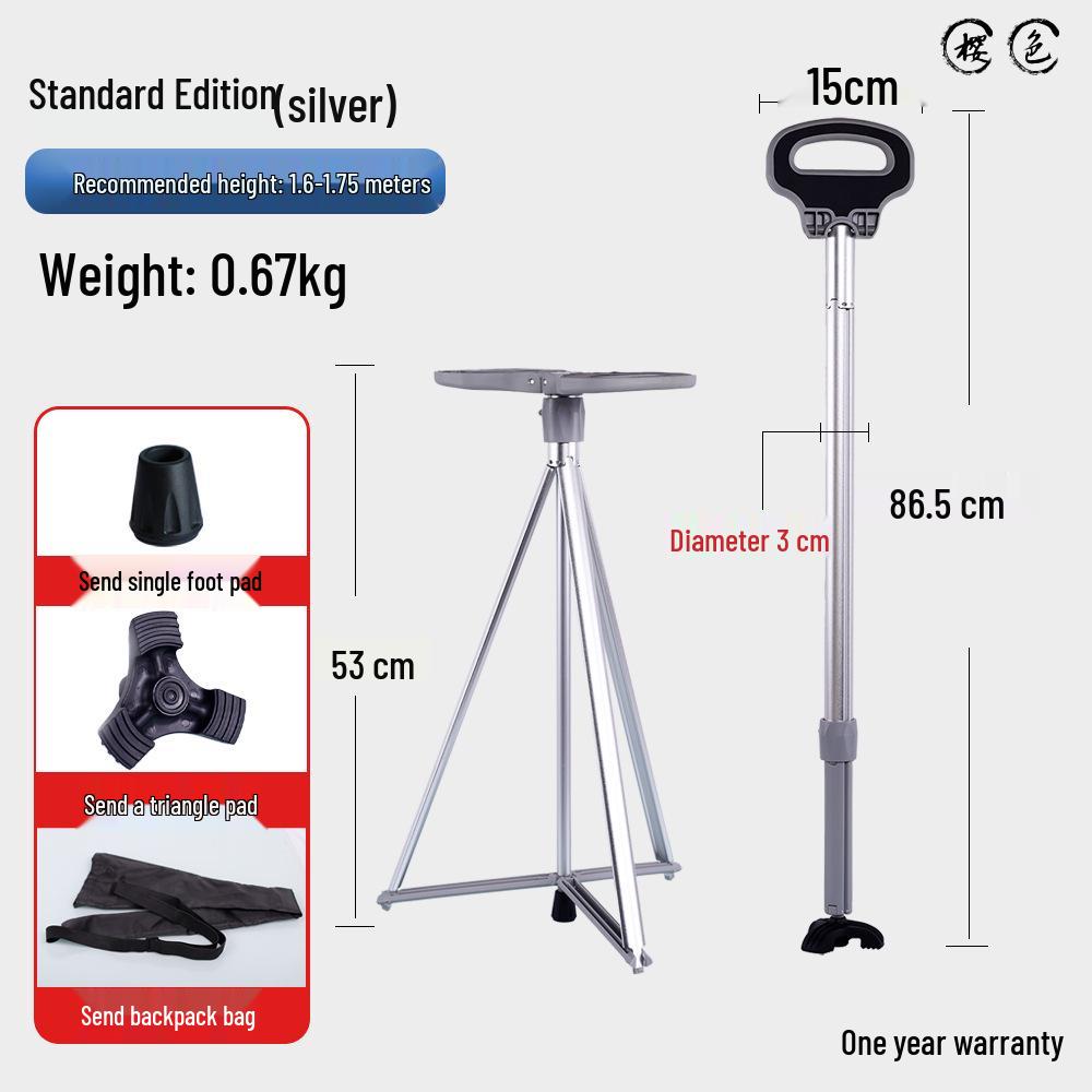 

Compact Aluminum Trekking Pole: Outdoor Foldable, Multi-Functional, for Climbing and Hiking.