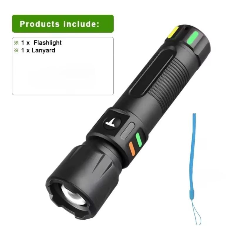 

Portable USB Rechargeable LED Flashlights High Power White Laser Lantern Zoom Powerful Torch Lamp Outdoor Camping Fishing Lamp Style B