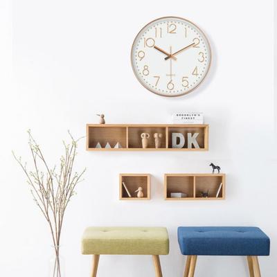 Fashion Silent Nordic Wall Clock Non-Ticking Multi-color Electronic Color Clock Round Wall Hanging Clock Home