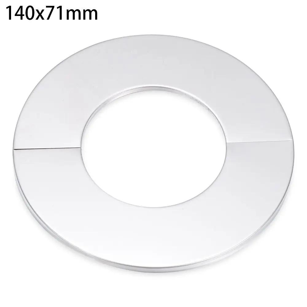 Black Shower Faucet Decorative Cover Chrome Finish Stainless Steel Wall Flange Water Pipe Wall Covers Bathroom Faucet Accessory