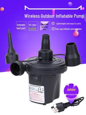 Portable Electric Pump for Inflating/Deflating Air Mattresses, Swimming Rings, and Outdoor Gear