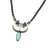 Natural Pendant Necklace Comfortable PU Leather Design For Sensitive Skin And
