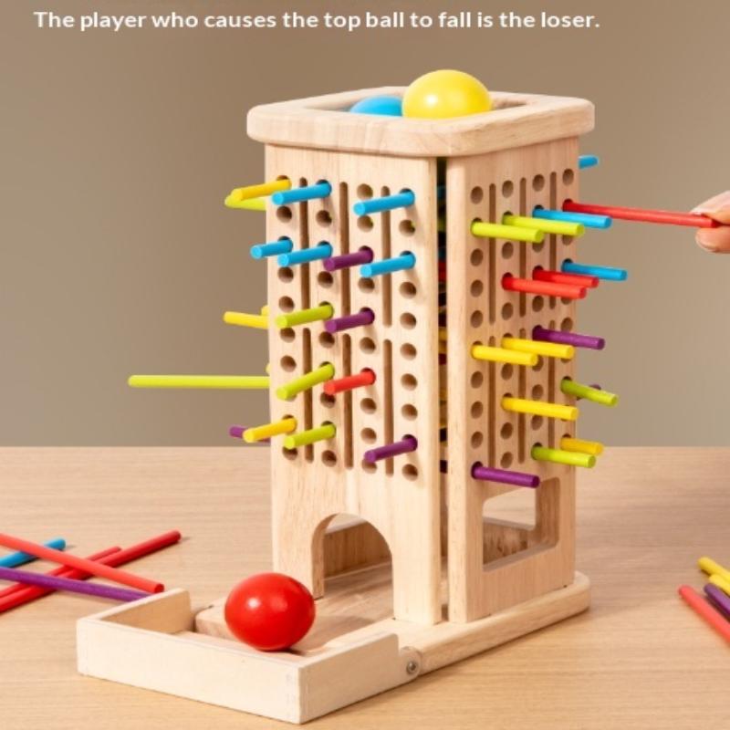 Pull Out Stick Game Toys Colorful Wooden Stick Board Games Parent-Child Interactive Puzzle Toys