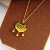 Ruyi Longevity Lock Necklace - Stainless Steel, High-End Ethnic Clavicle Chain for Women, Secure Fit