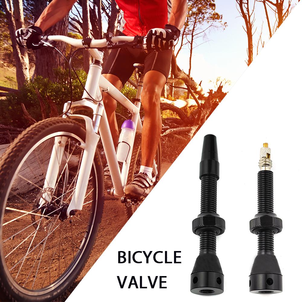 2pcs Bicycle Tubeless Rim  Valves Aluminum Alloy Copper Rubber MTB Mountain Bike Tubeless Rim  Valves