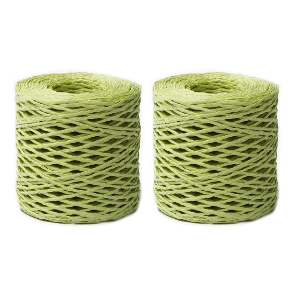 Raffia Straw Yarn DIY Knitting Material for Women Girls Cotton Raffia Yarn Crochet Summer Sun Hat Yarn Seabeach Bag Yarn