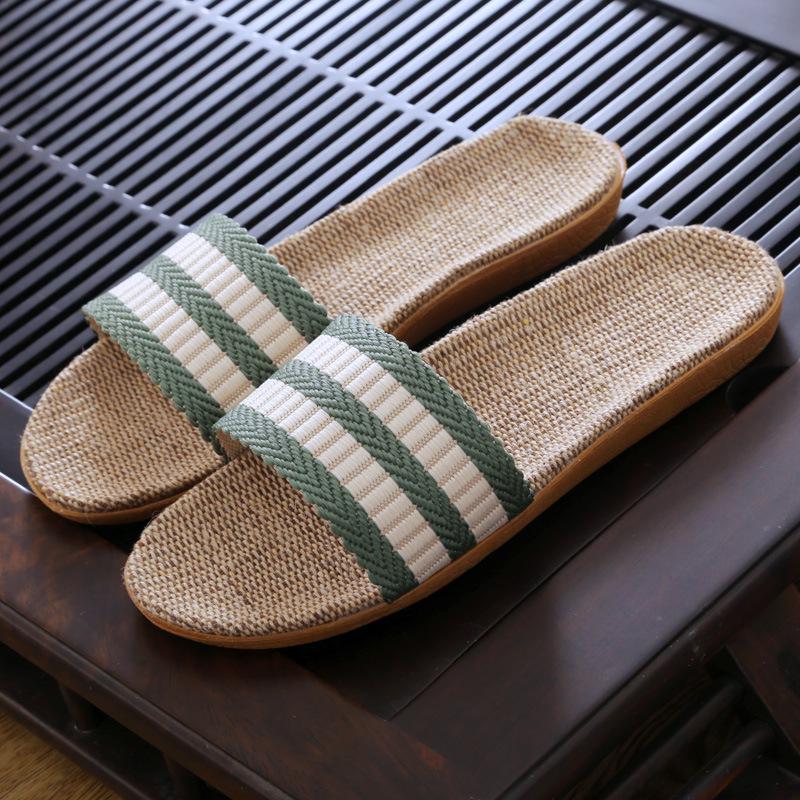 

Women s Summer Linen Slippers: Indoor, Non-Slip, Thick-Soled, Cartoon Design 35-36