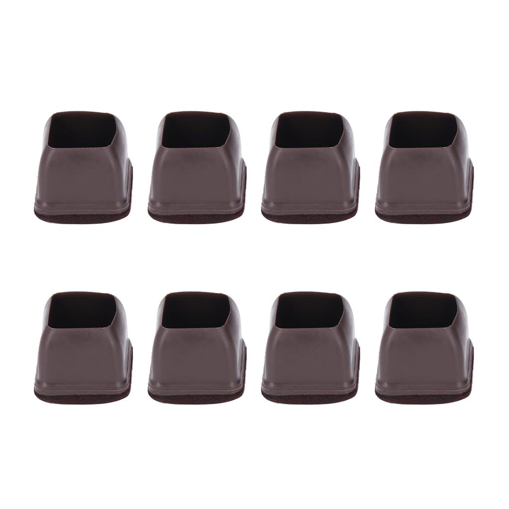8 buc. Husă picior scaun TPE Protector podea Capace picioare mobilier Set kit pentru masă taburet Maro L