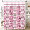 Kaleidoscope Bath Shower Curtain: Pink White Green Waterproof Fabric Decorative Window Hanging for Bathroom (Size Customizable)