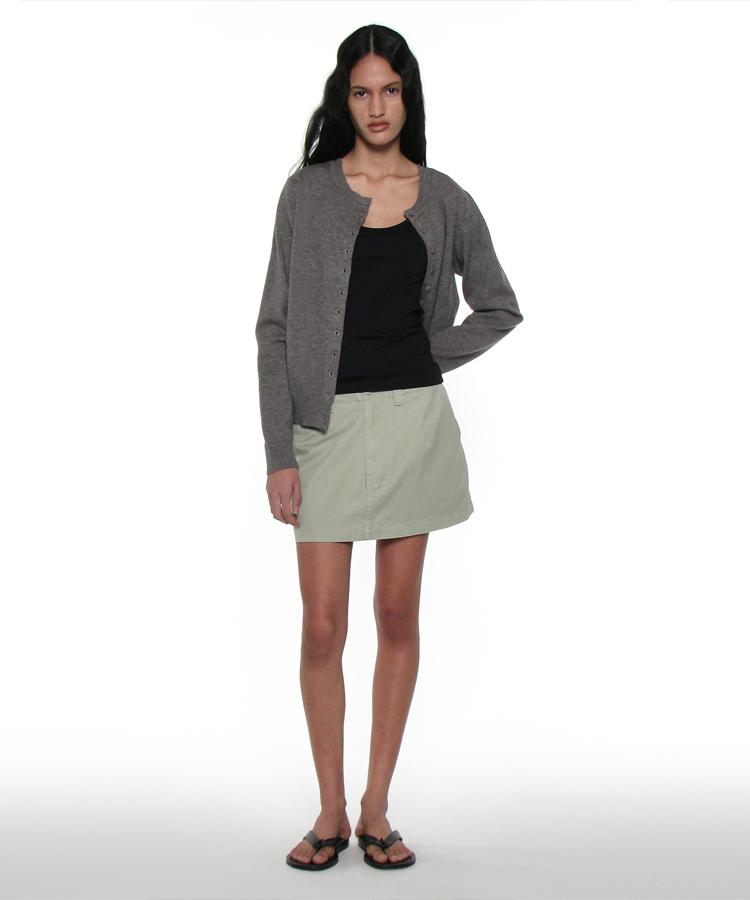 PARTIMENTO WOMEN Pwc Two-Way Pocket Knit Crew_Melange