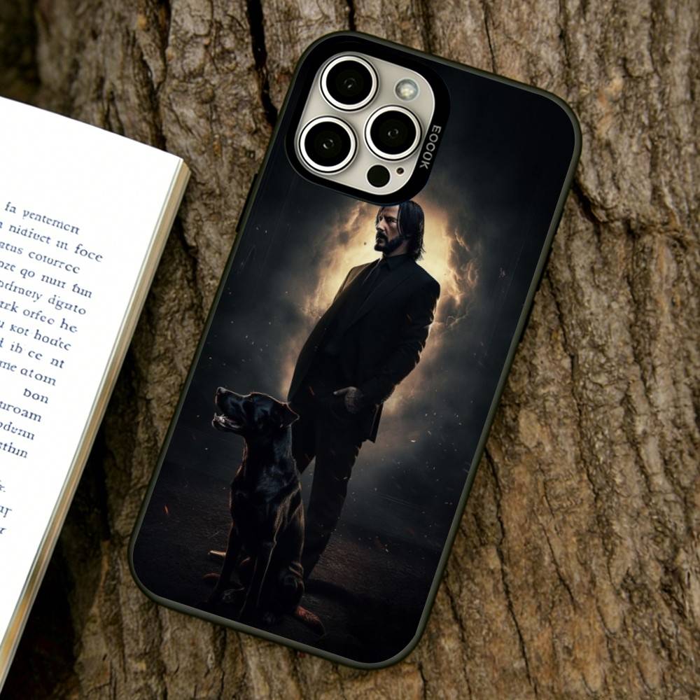 John Wick Phone Case For iPhone 17,16,15,14,13,12,11 Plus,Pro Max,XS,Colorful Silver Black Cover