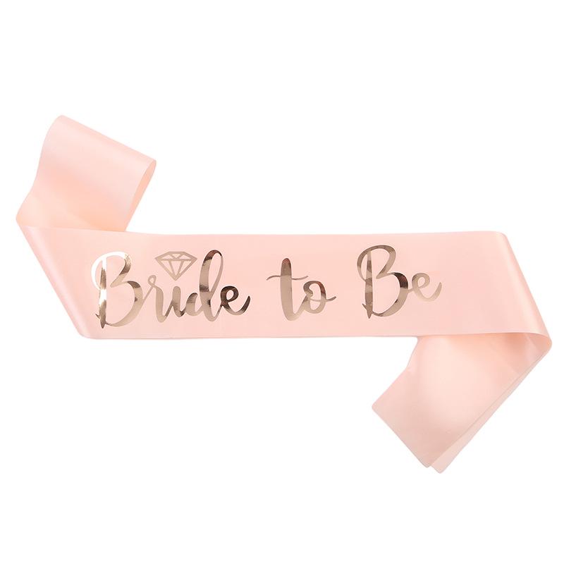 Gold Foil Bachelorette Party Sash Set: 'BRIDE TO BE' & 'TEAM BRIDE'