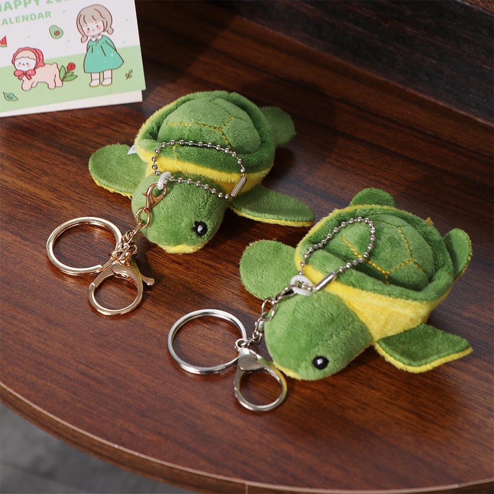 Cartoon Turtle Turtle Plush Keychains PP cotton Turtle Plush Keyring  Kids Toys