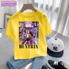 Kpop Demon Hunters Purple T-shirts Girls Cartoon Number Printed Short-sleeved Top Children Summer Sweet T-shirt Birthday Gift