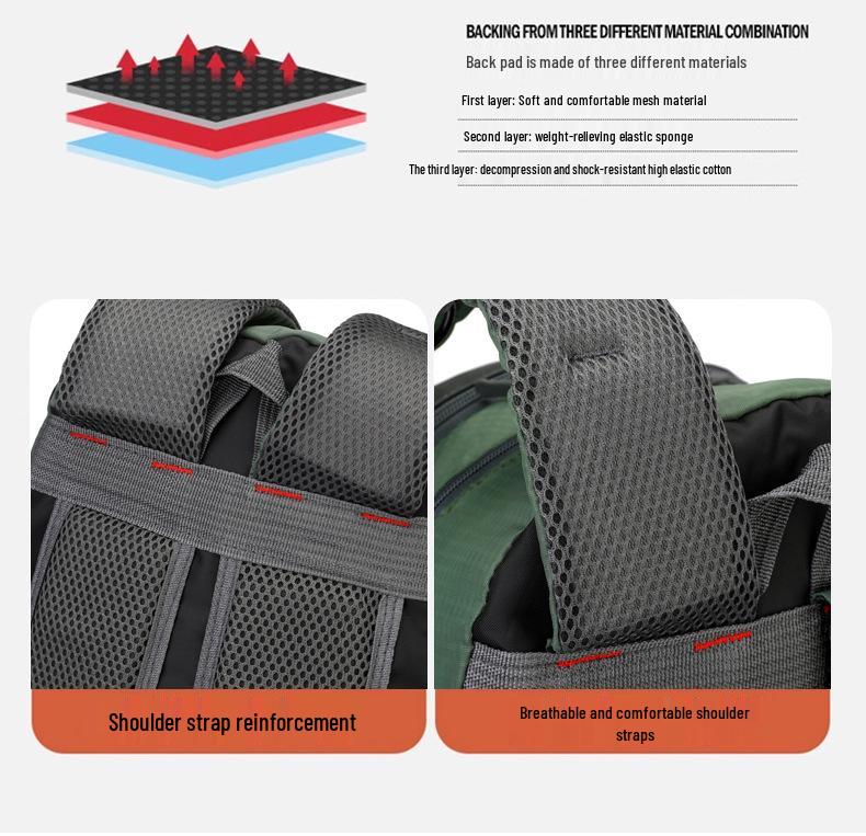Mochila de Gran Capacidad para Montañismo y Viajes al Aire Libre, para la Escuela y el Deporte
