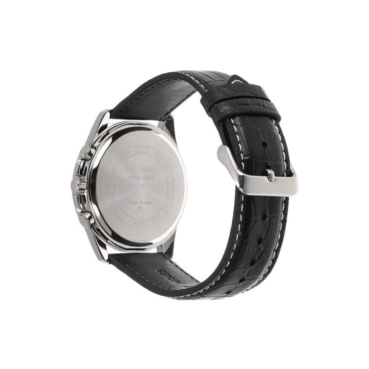 Casio Standard Series Unicorn Minimalist Fashion Waterproof Watch Three Dials Six Eyes Quartz Movement Leather Strap Men watches White MTP-1375L-7AVDF