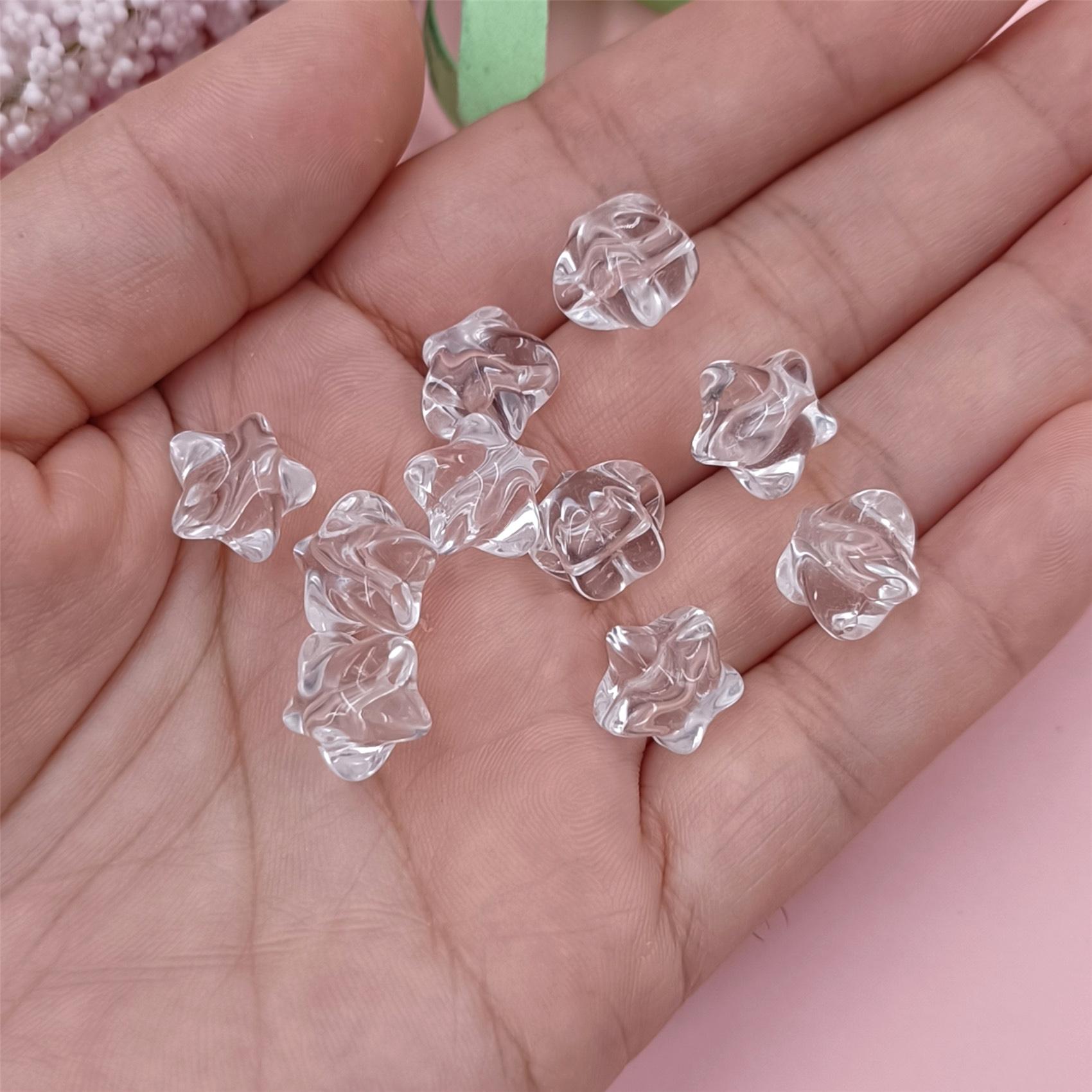 

50 шт. пятиконечная звезда прозрачные трехмерные для ожерелья акриловые ювелирные изделия серьги свободные бусины браслет прозрачный