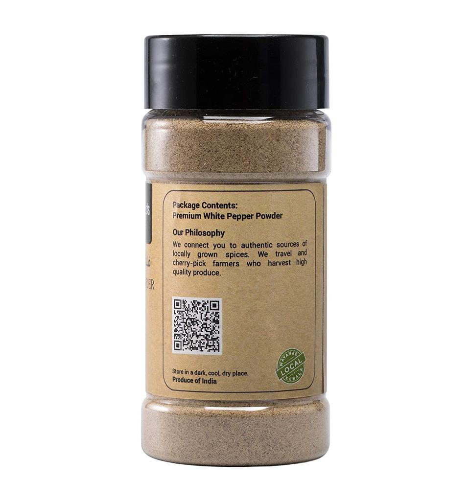 Белый молотый Перец (60 г), White Pepper Powder,  Seeds and Hands