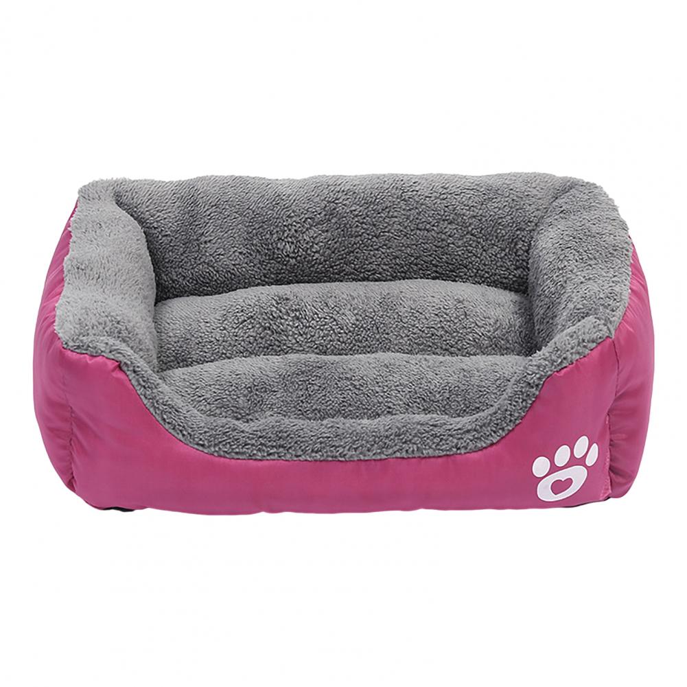 Rectangle Fluffy Dog Bed Washable Plush Pet Bed with Bolster Neck Support Comfy Warm Puppy Bed for Indoor Cats Small Medium Dogs