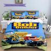 Bob the Builder Pattern Bedding,Quilt Set Quilt Cover Pillowcase Home Birthday Gift (1 * Duvet Cover + 2 * Pillowcase, Without Core)